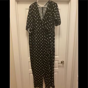 Old Navy size 3x black and white polka dot woman’s jumpsuit